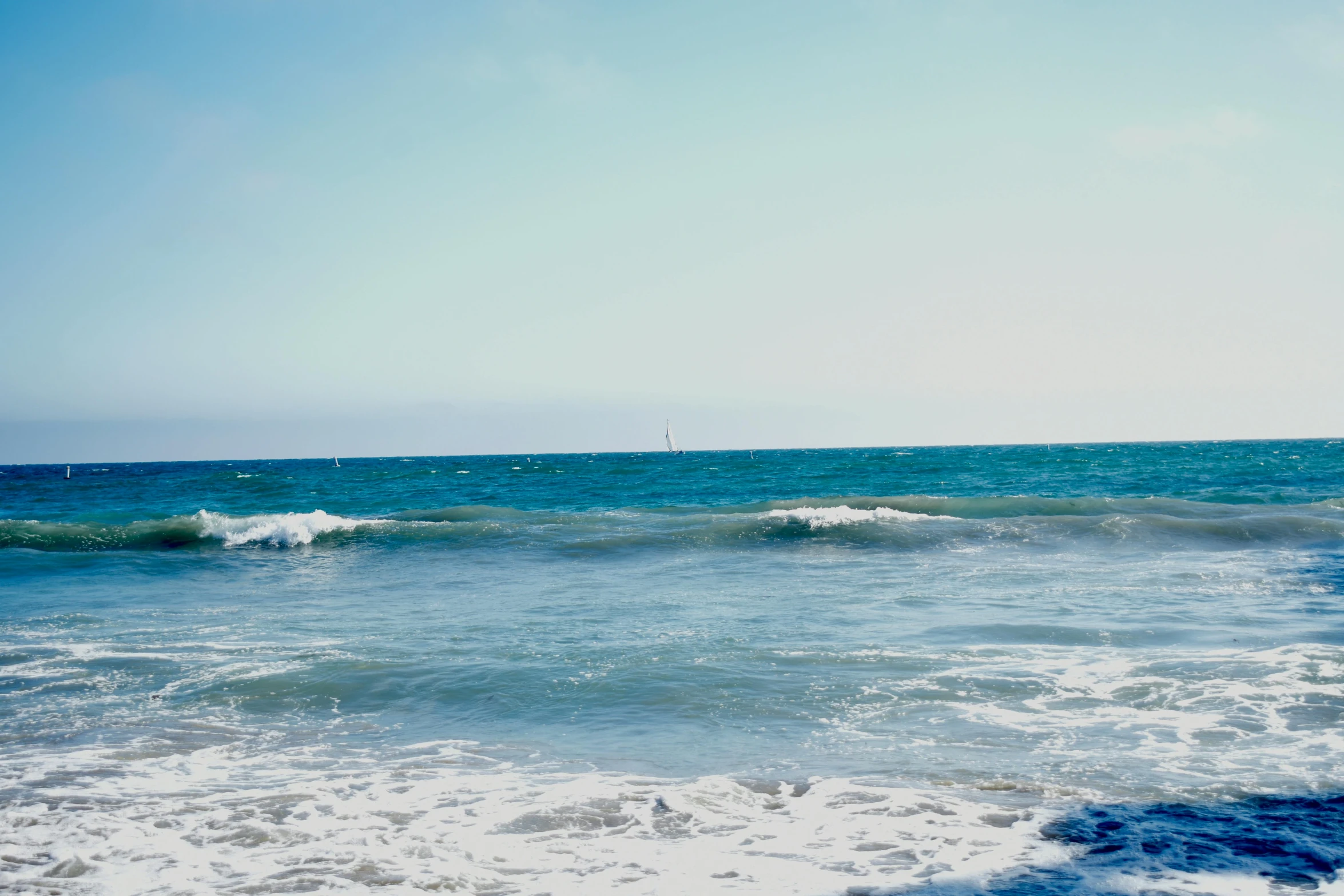 the water is clear and clean at the beach