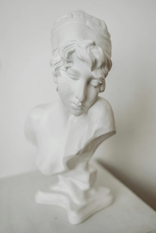 the head and shoulders of a marble busture