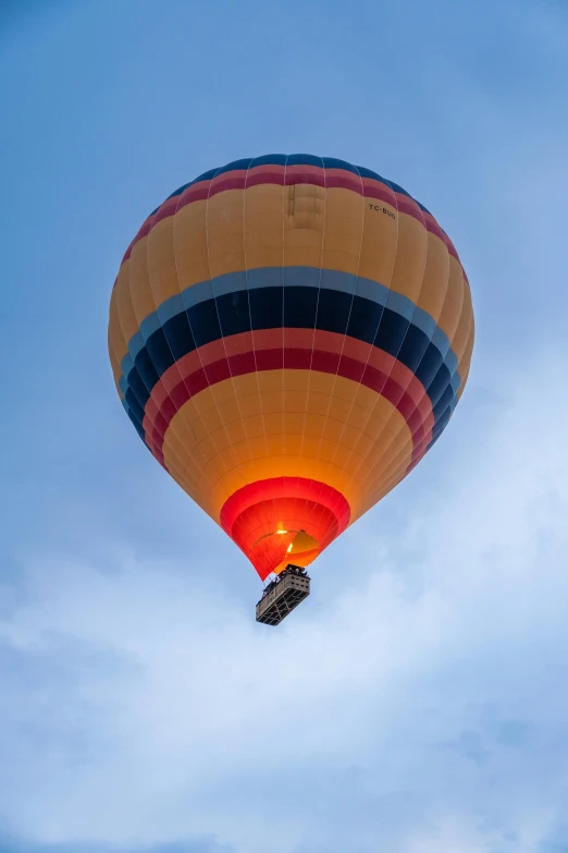 a  air balloon rising into the sky