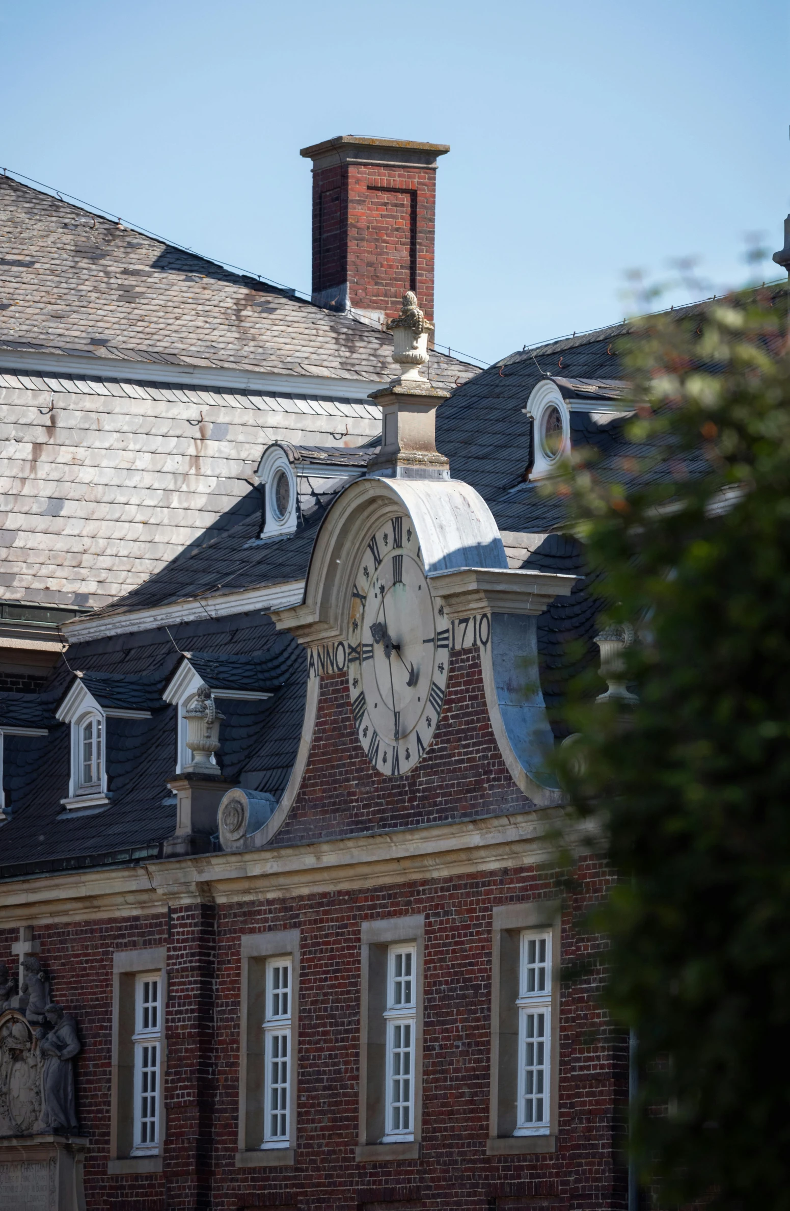 a close up view of a clock on a building