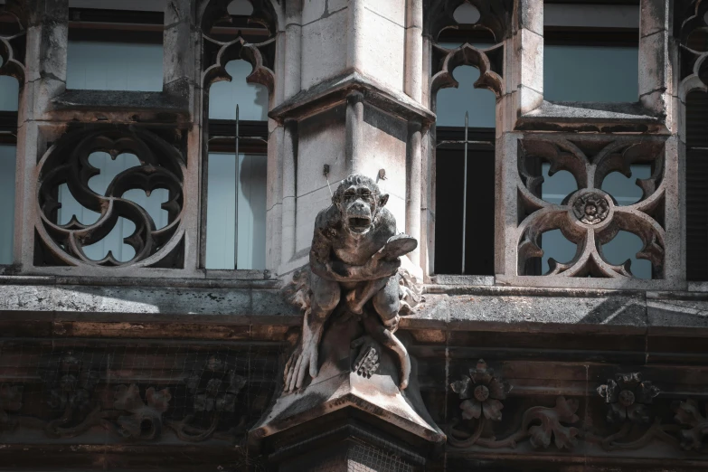 a gargoyle on the outside of a building