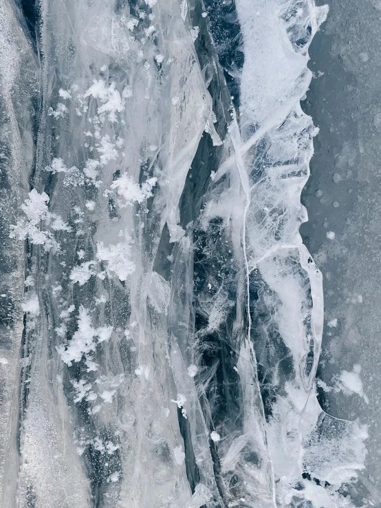 the po shows an aerial view of snow