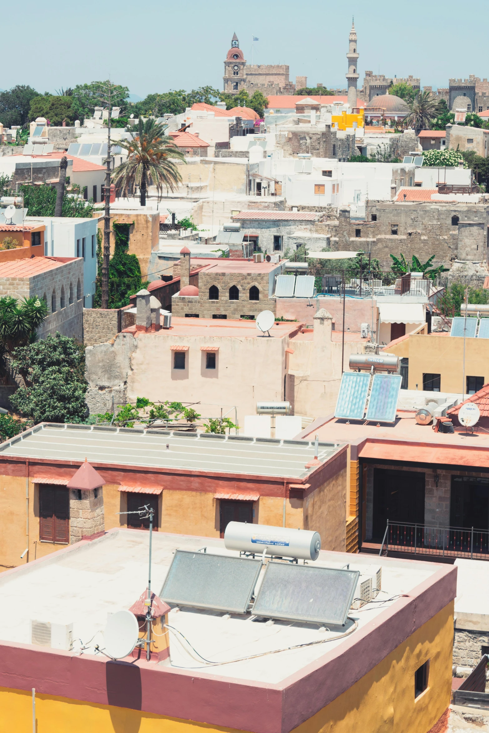 the rooftops of buildings in a poor city