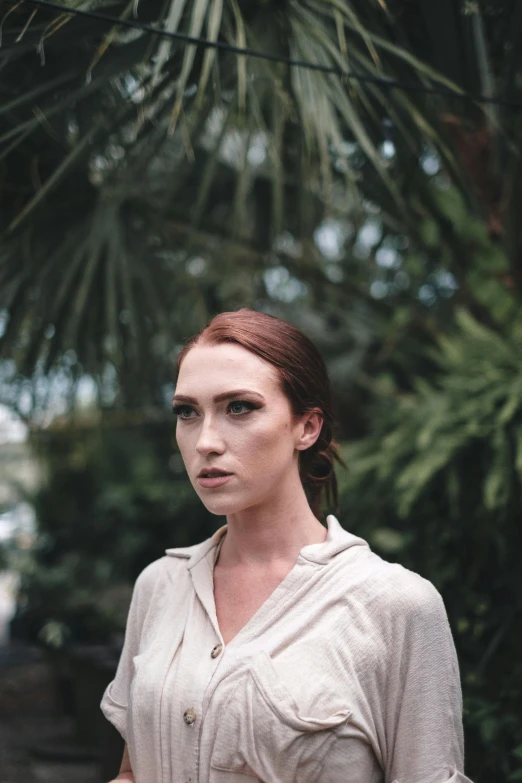 an image of a woman that is walking in the woods