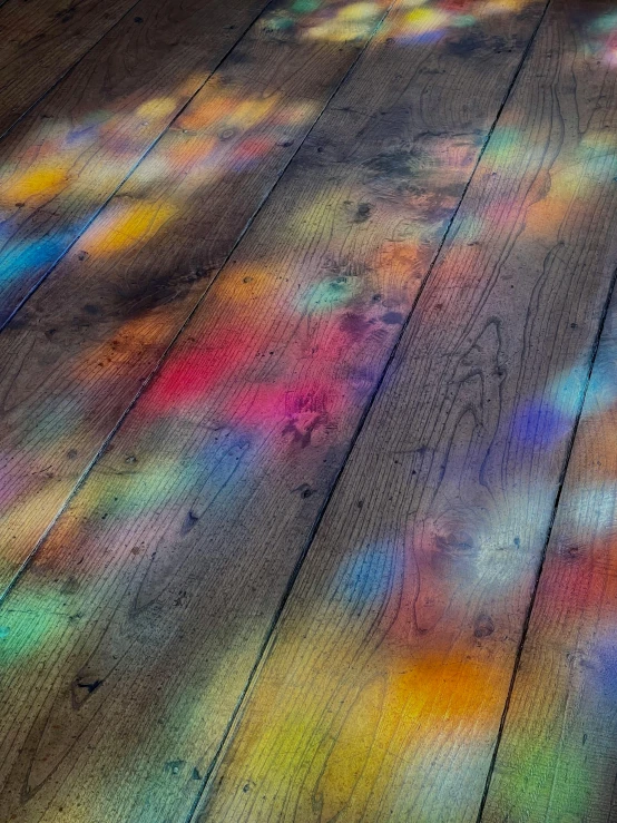 a stain stained wooden floor with a stain pattern