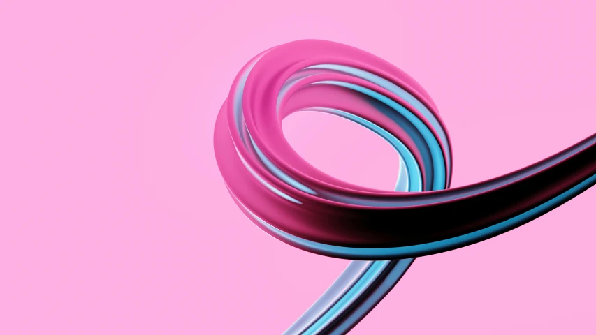 an abstract pograph of a spiral design against a pink background