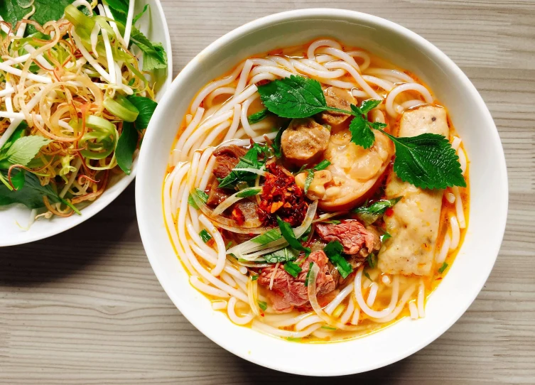 this meal has been served on the table in a bowl