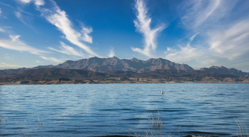 the view from a large body of water