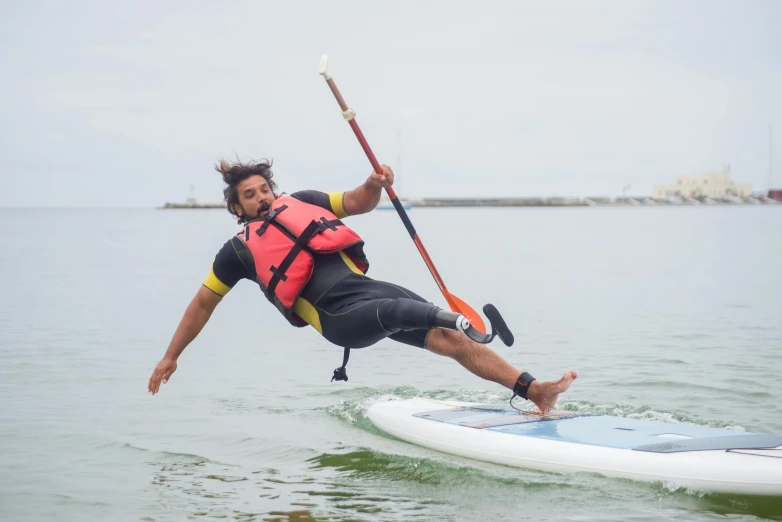 a man is using skim on the water