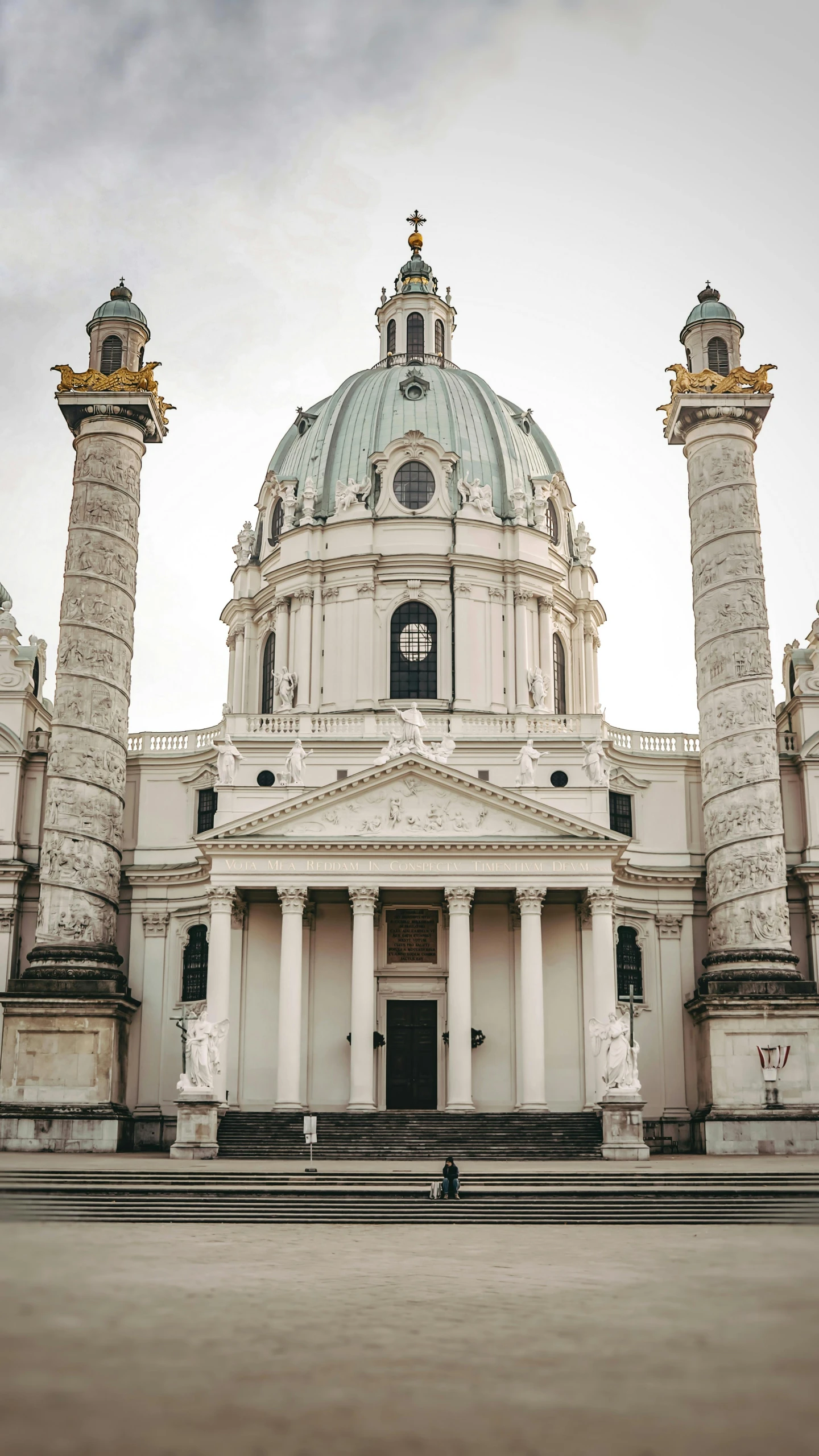 the dome of a large building is very old