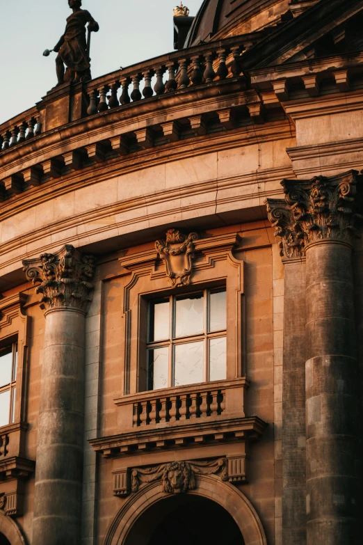 a old building is surrounded by ornate architecture