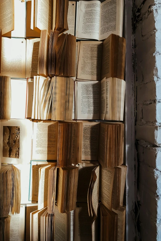 an open book is being displayed with images of books in the middle