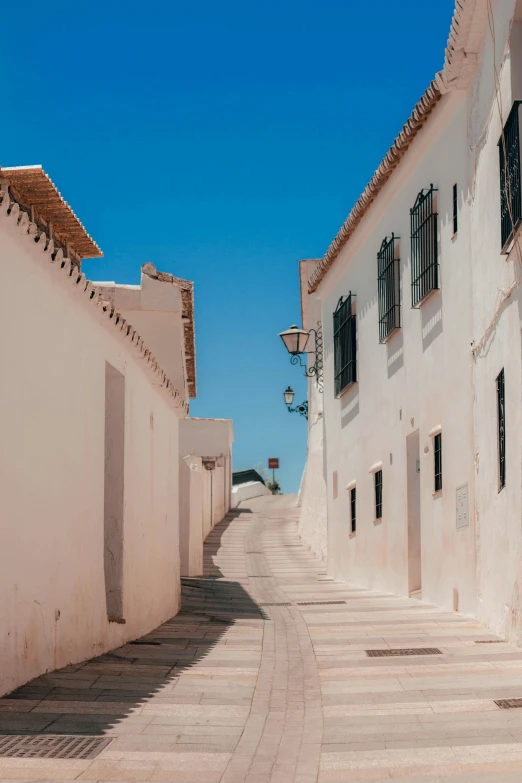 a street that has a bunch of windows on it