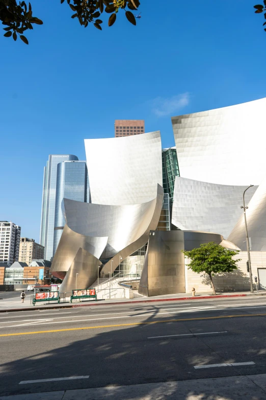 a large building with a huge roof on top of it