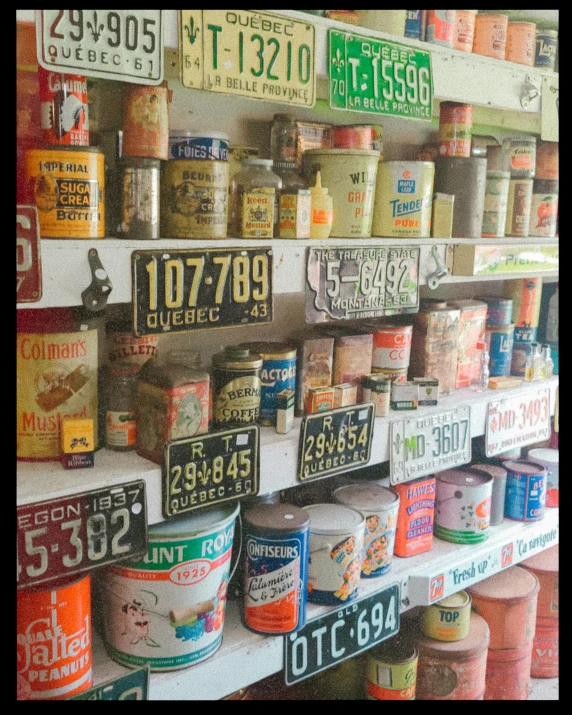 a colorful display at a grocery store filled with lots of stuff