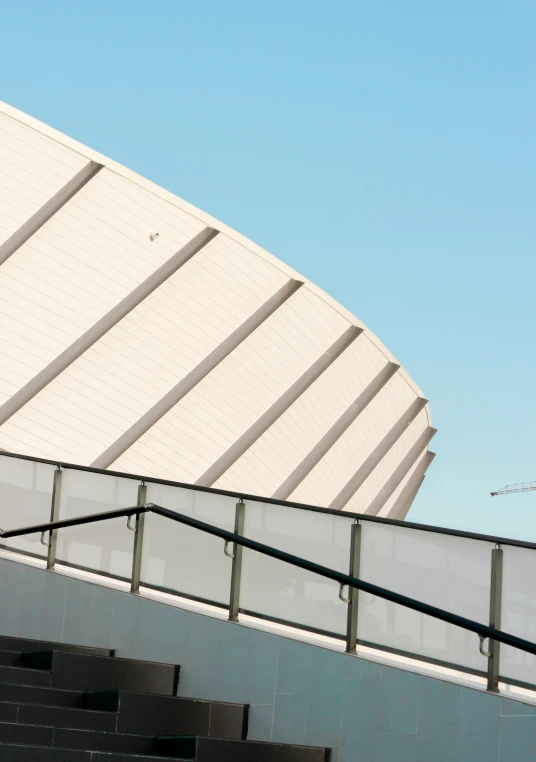 the top of a baseball stadium with a clear sky