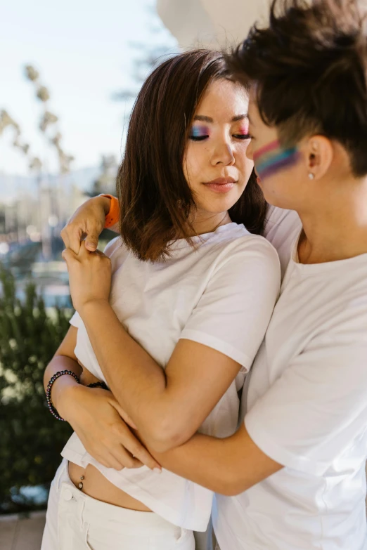 two people looking into each other's eyes