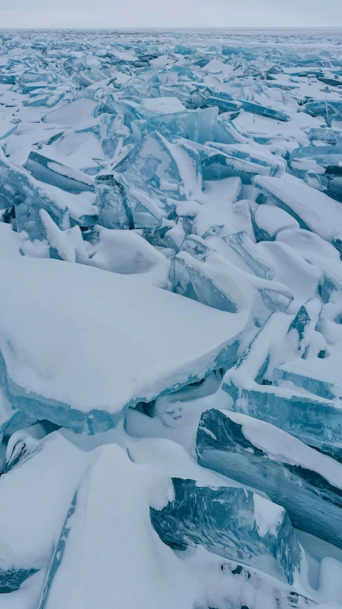 an image of an abstract scene of snow and ice