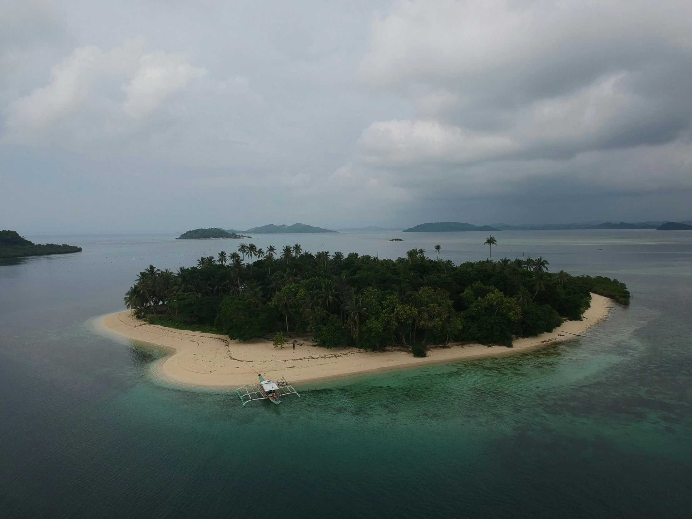 an island in the middle of the ocean