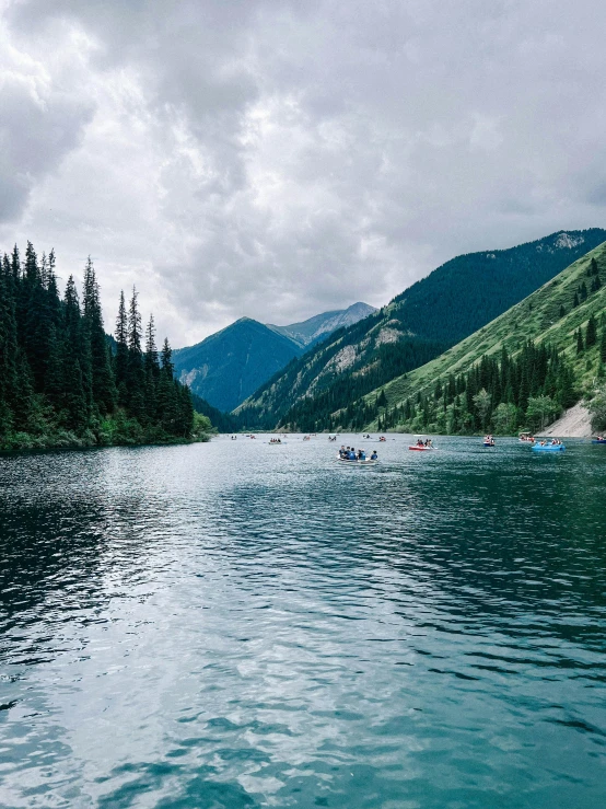 a body of water that has boats floating in it