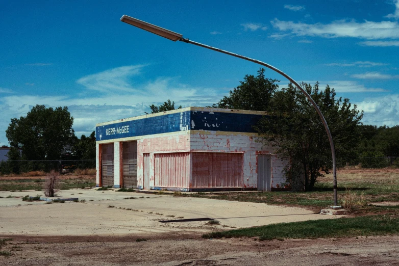 a broken down old storage building in the country