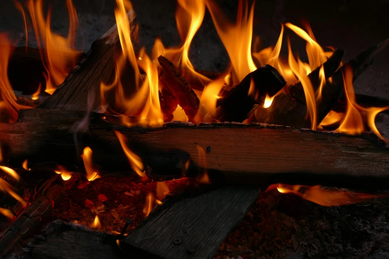 flames that are burning in a wood burning oven