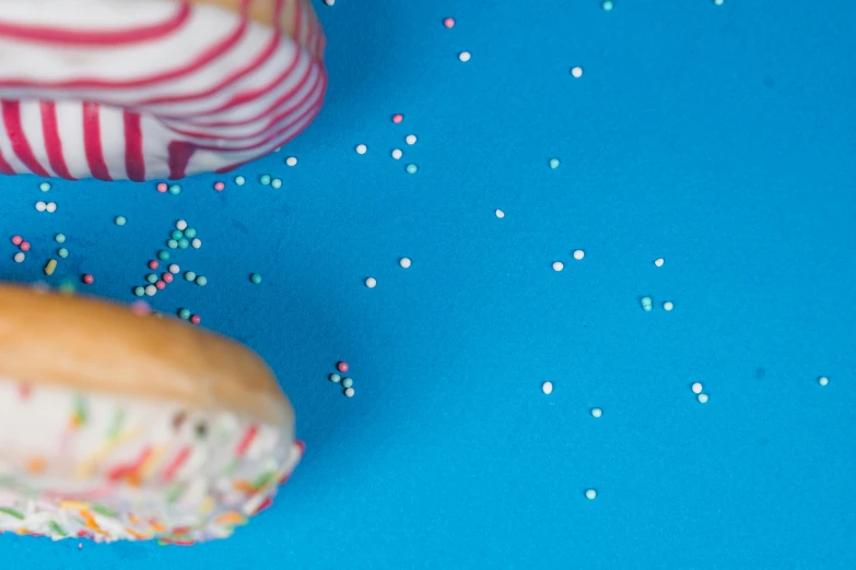 closeup of a glazed doughnut with sprinkles