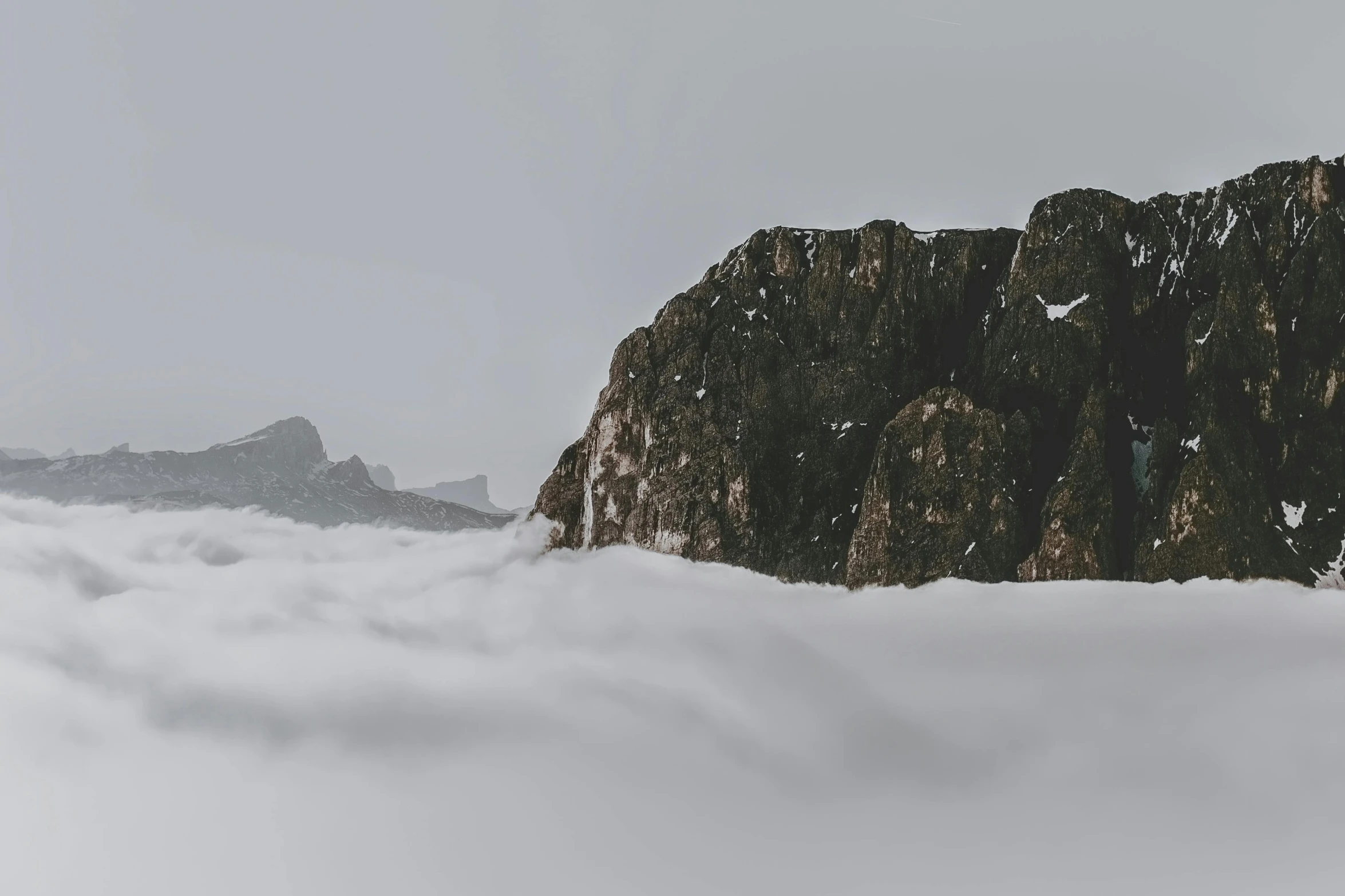 a tree with rocks on top covered in snow