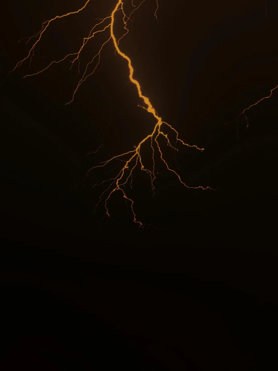 two lightnings hitting each other in the sky