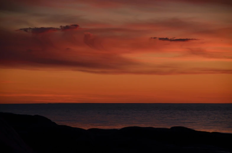 the sky at sunset with clouds in the background