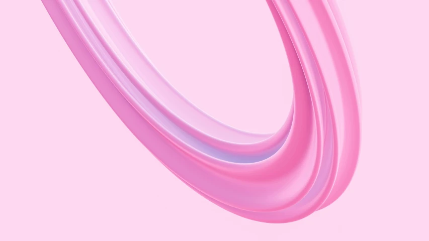 a light pink logo with an abstract swirl