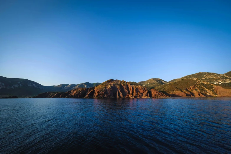 a mountain range on top of the ocean