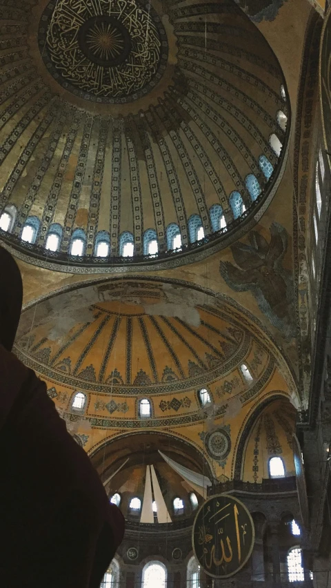 inside of an ottoman church with high ceilings and arches