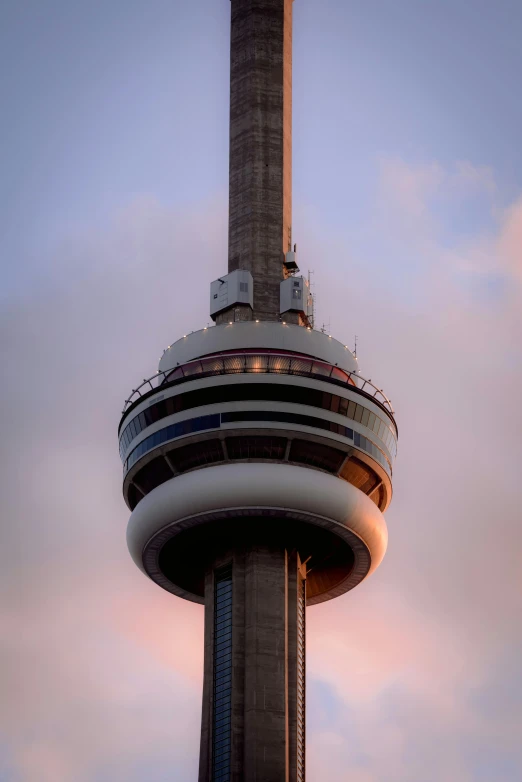 a view of the top of a tower with people working on it