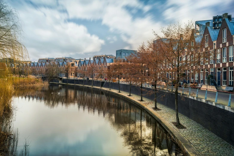 this po shows the view of the river and brick buildings