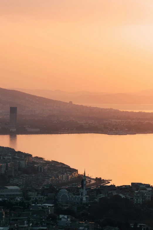 a city with boats and large body of water