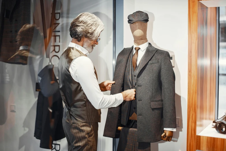 mannequin dressed in clothing shop window display