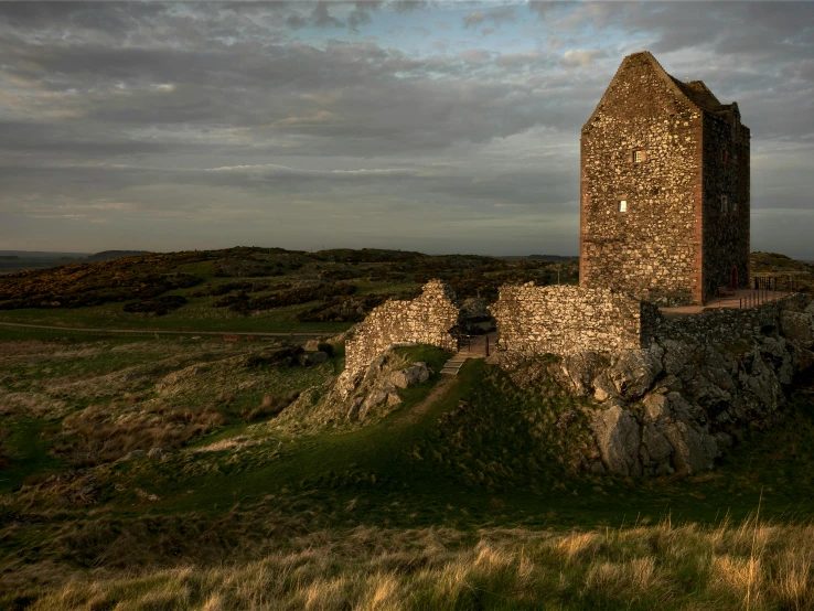 this po shows a very old castle tower