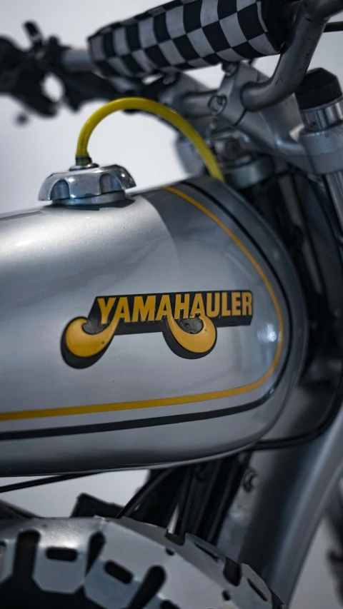 the yamaha logo is visible on this motorcycle