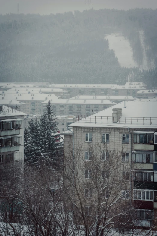 a snowy, winter scene is seen on this po