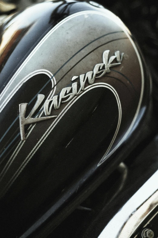 this is a close up of the logo on the side of a motorcycle