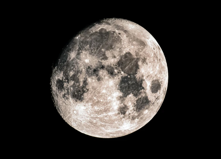 a view of the moon with black background