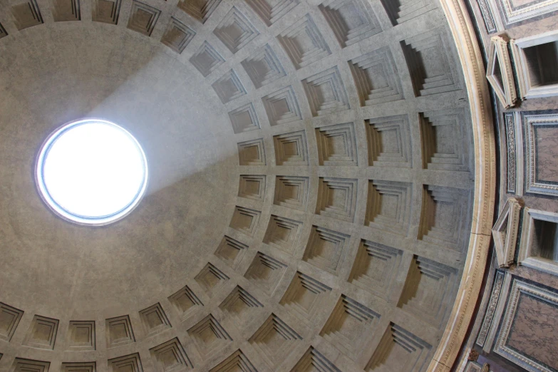 a dome with rows of windows inside of it