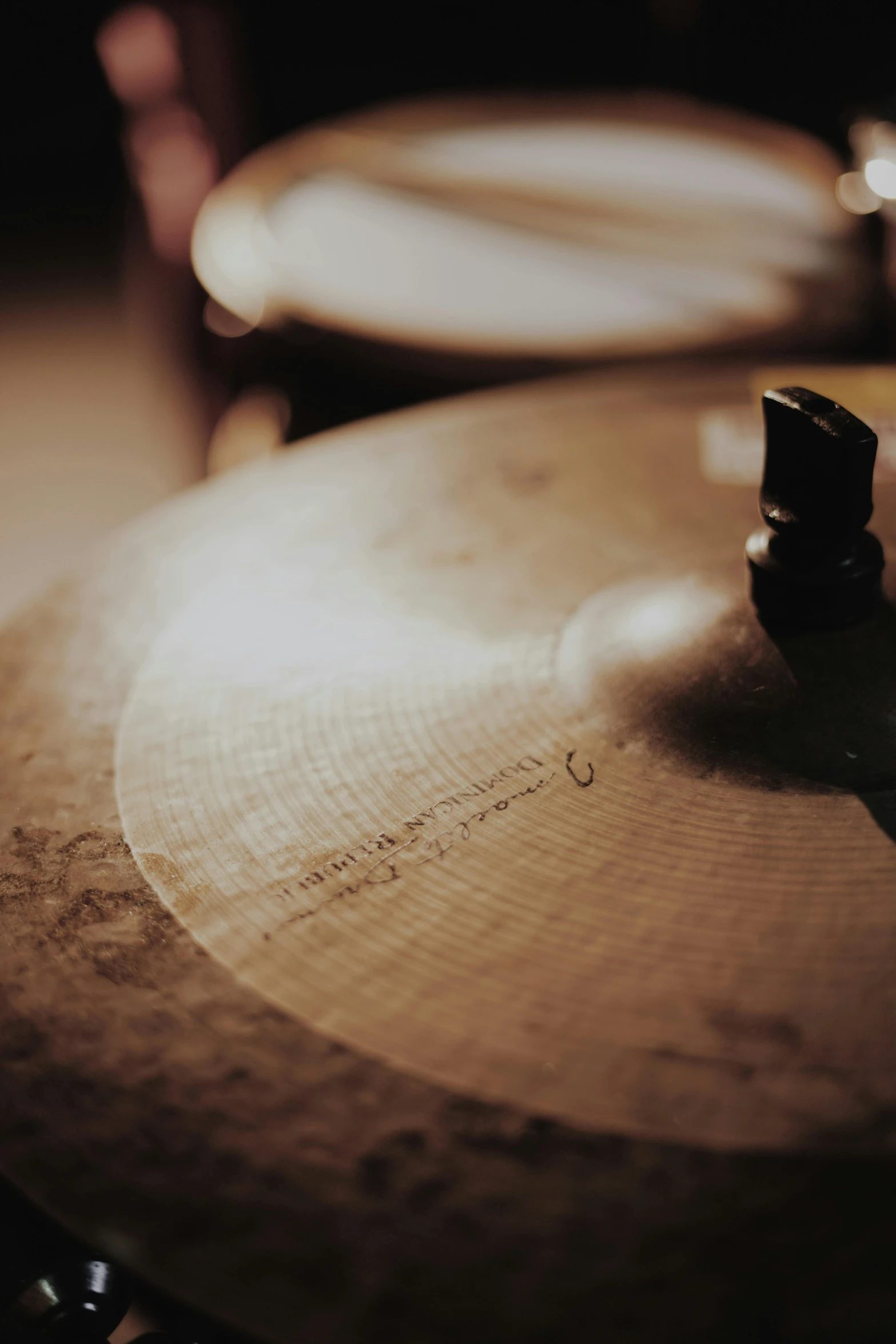 a closeup of a cymbal on a drum