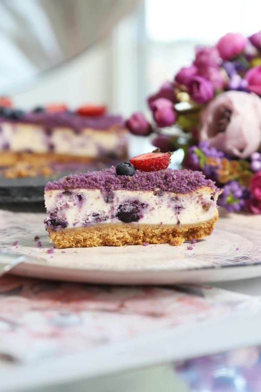 a couple of desserts sitting on top of plates