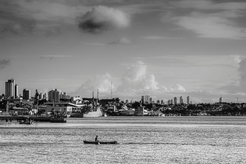 a small boat on a large body of water