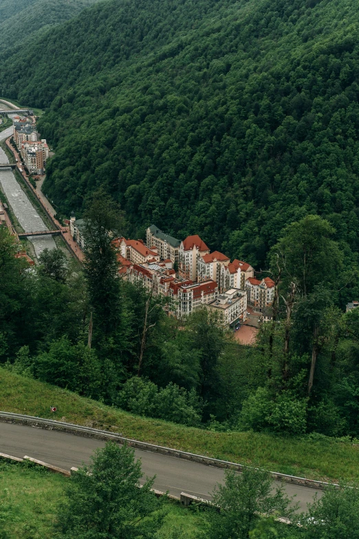 an old village nestled on the side of a mountain