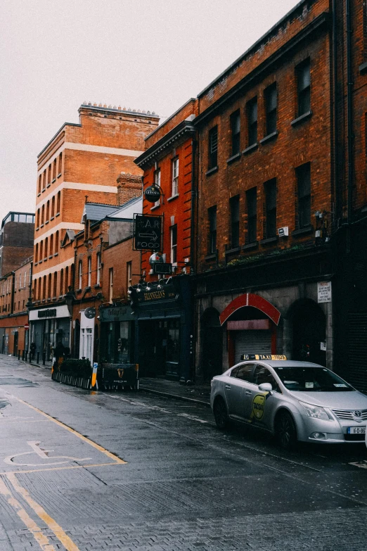 a street in an older part of town has no traffic