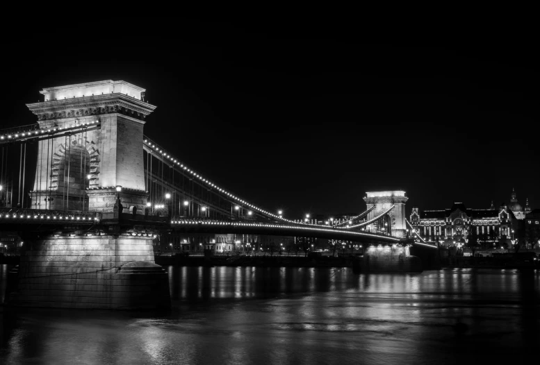 this is a black and white po of a bridge