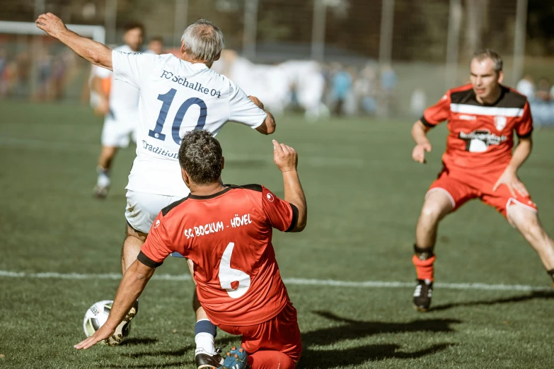 some players in action on the soccer field